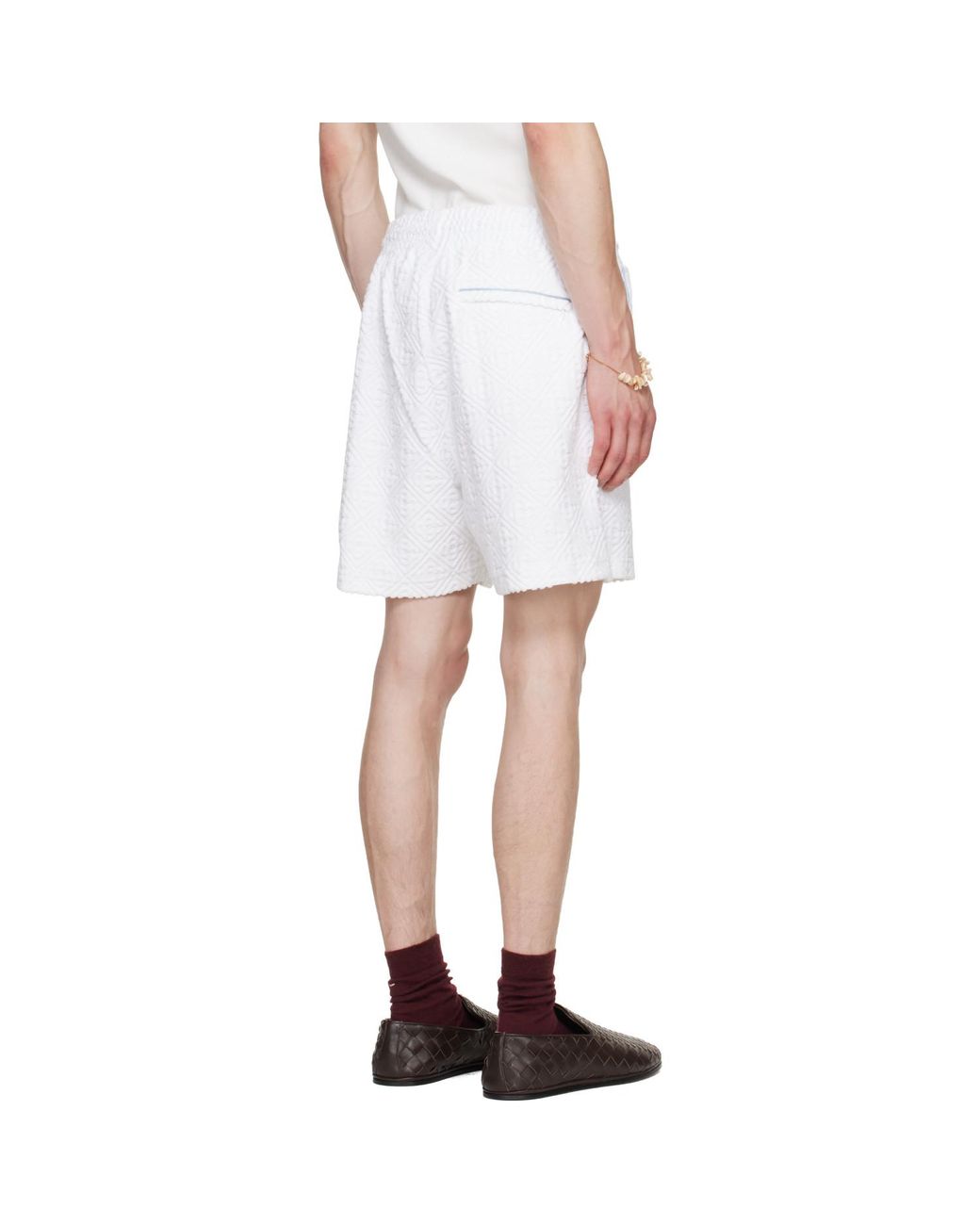 Casablanca White Towelling Shorts for men