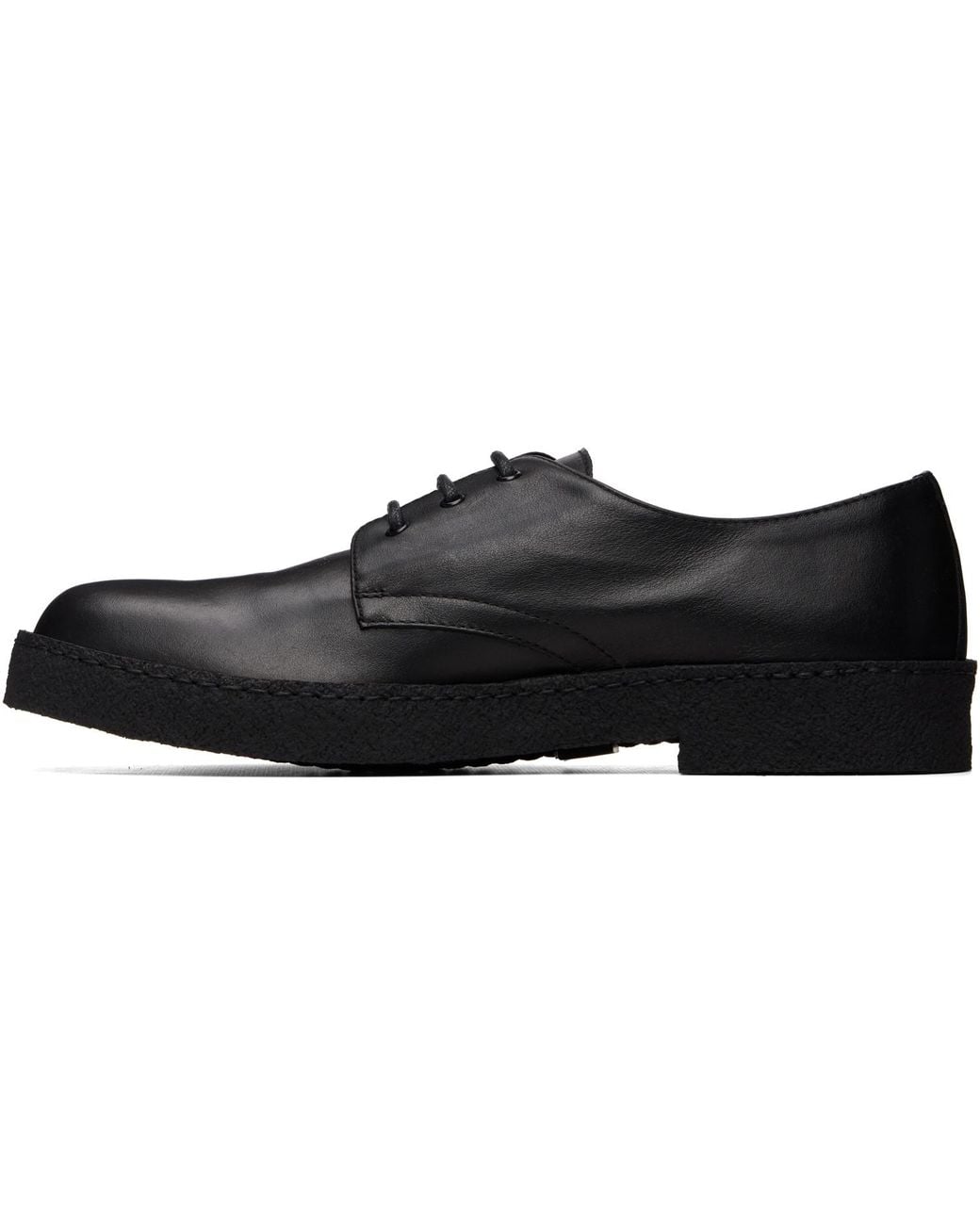 Common Projects Black Leather Rubber Sole Derbys for men