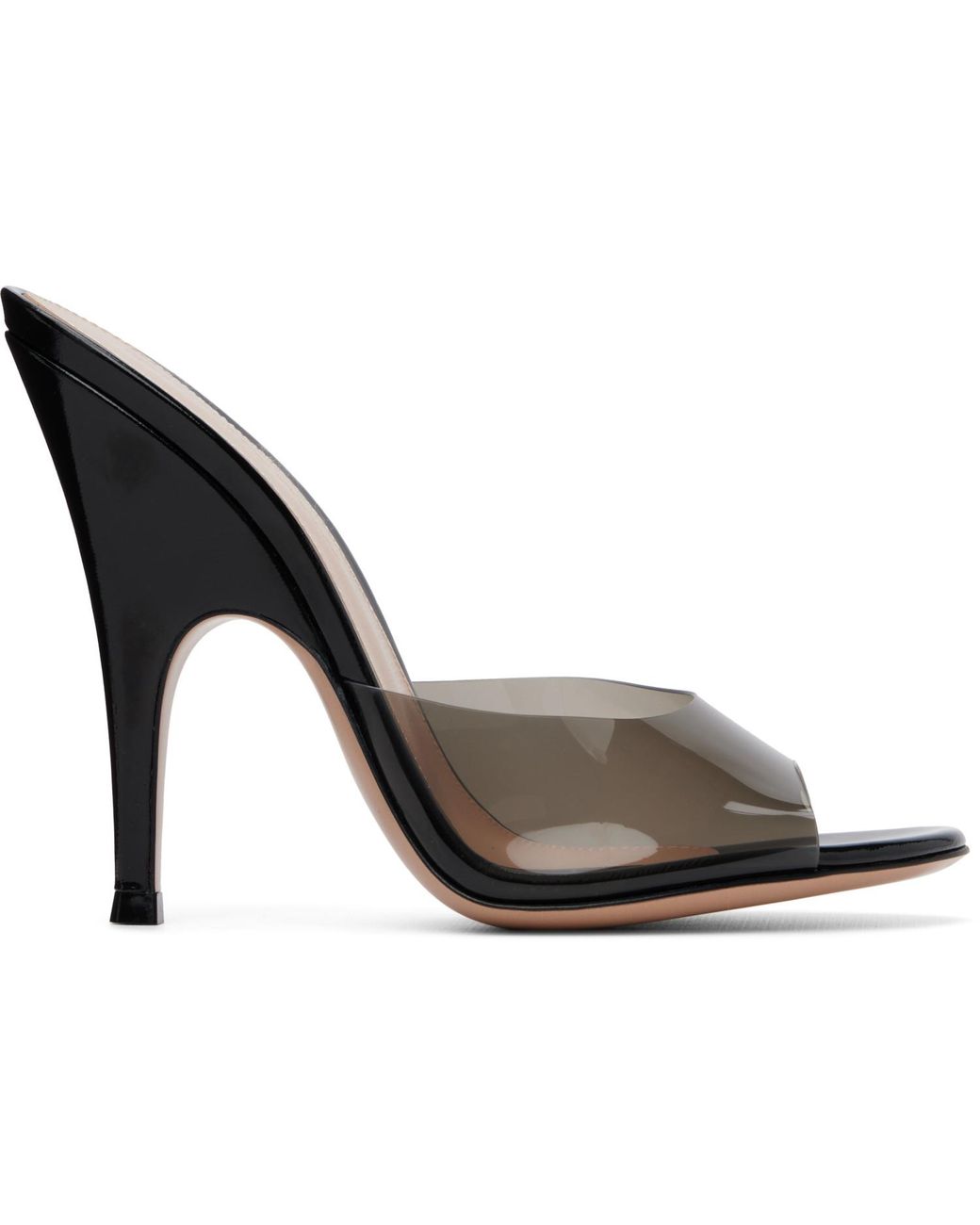 Gianvito Rossi Black Sofia Mule Heeled Sandals