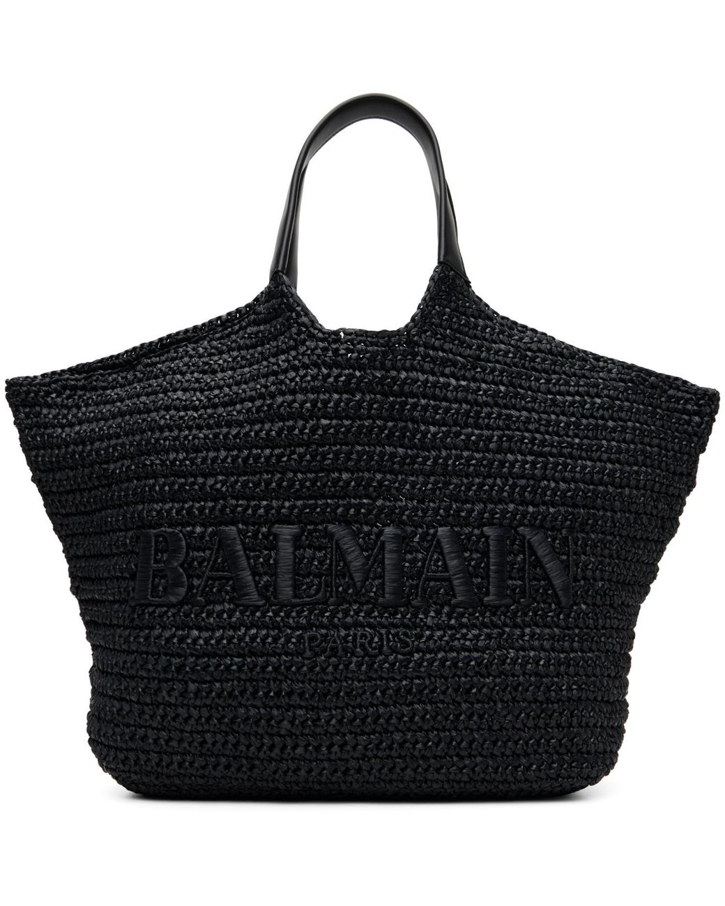 Balmain Black Crochet Tote