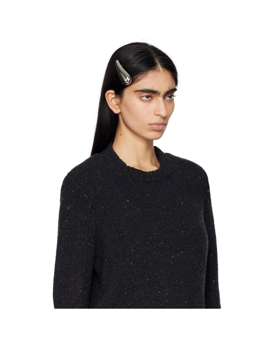 Bottega Veneta Black Drop Hair Clip