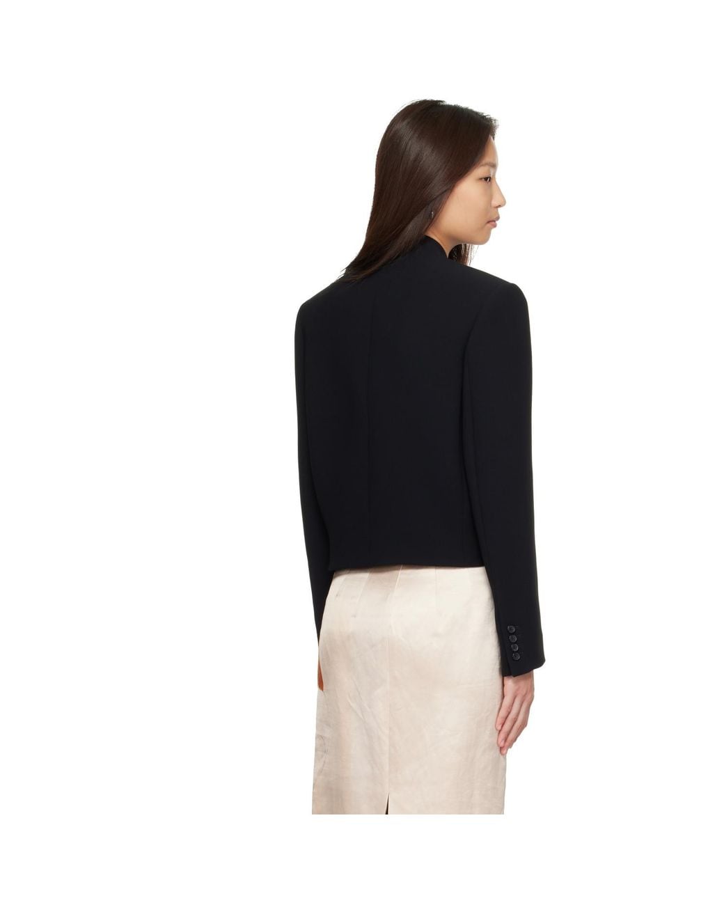 Khaite Black York Cord Embroidered Jacket