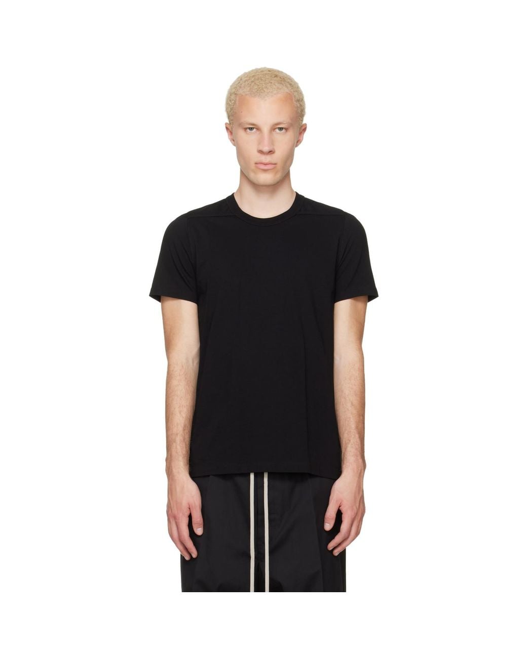 Rick Owens Black Tower Short Level T-Shirt for men