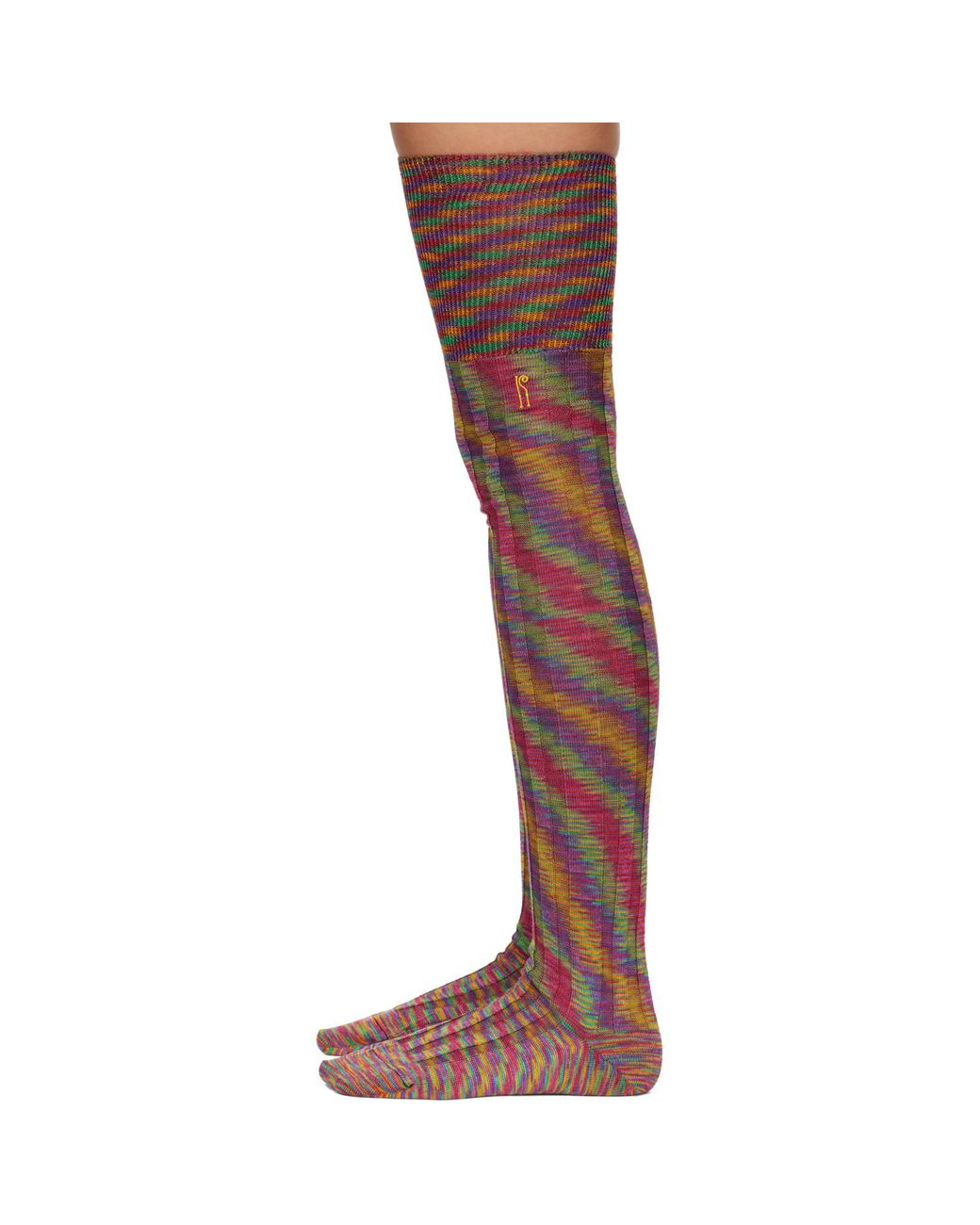 Kiko Kostadinov Brown Sitella Thigh High Socks