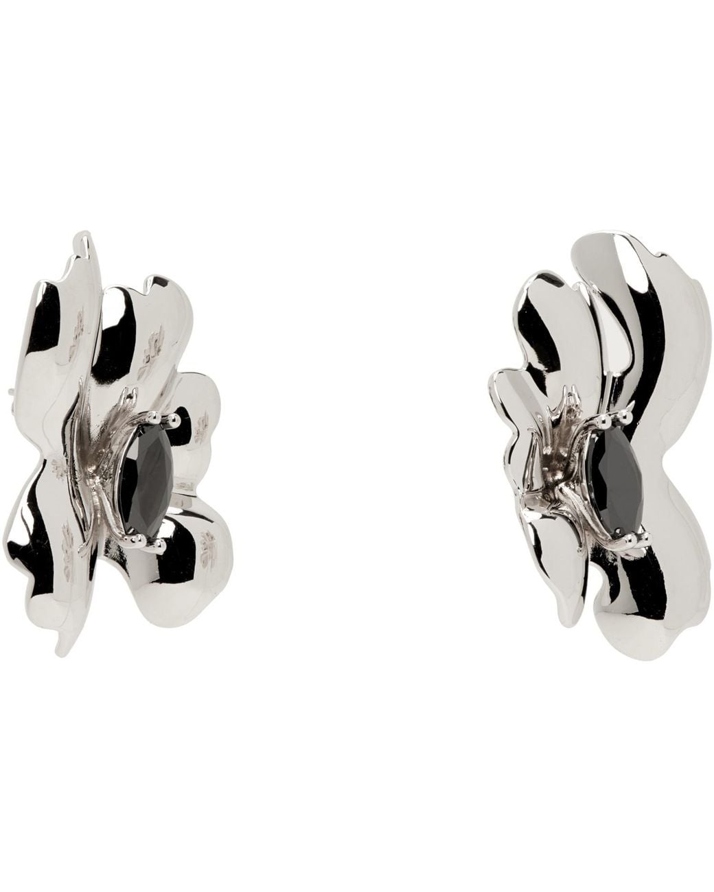 Collina Strada Metallic Molten Flower Earrings