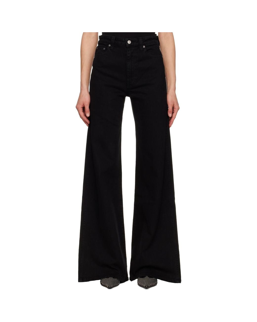 Khaite Black Dane Stretch Jeans