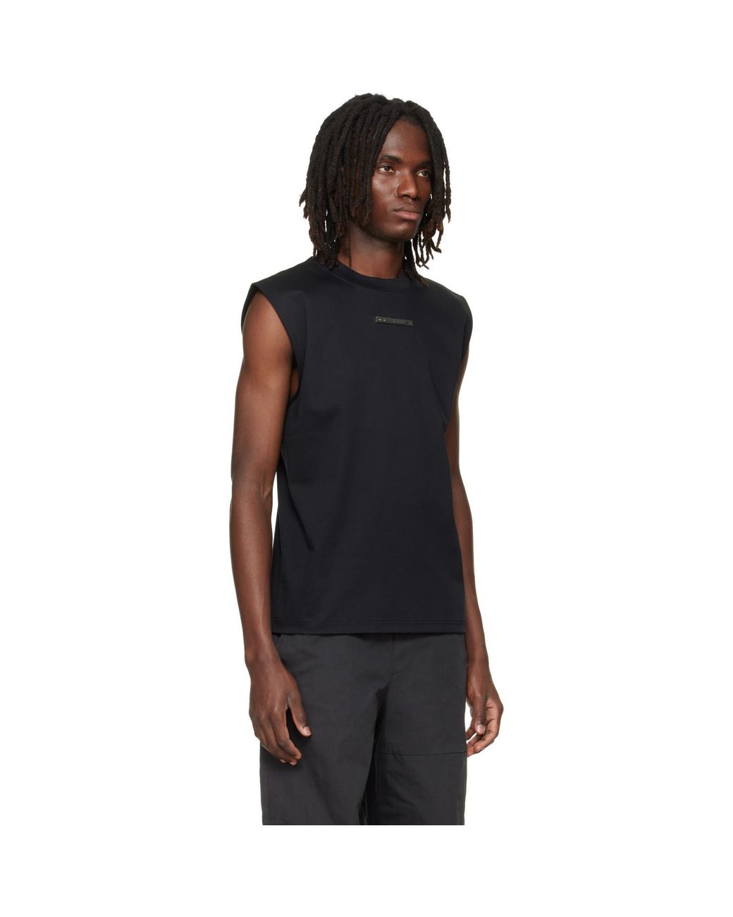 HELIOT EMIL Black Astrape Tank Top for men
