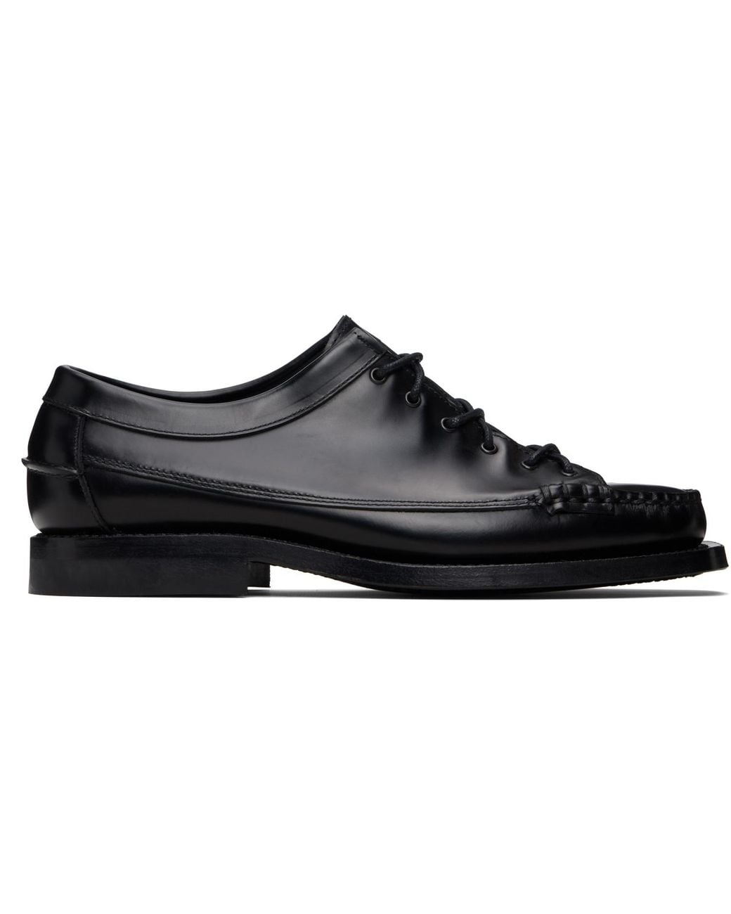 Hereu Black Priego Squared Derbys for men