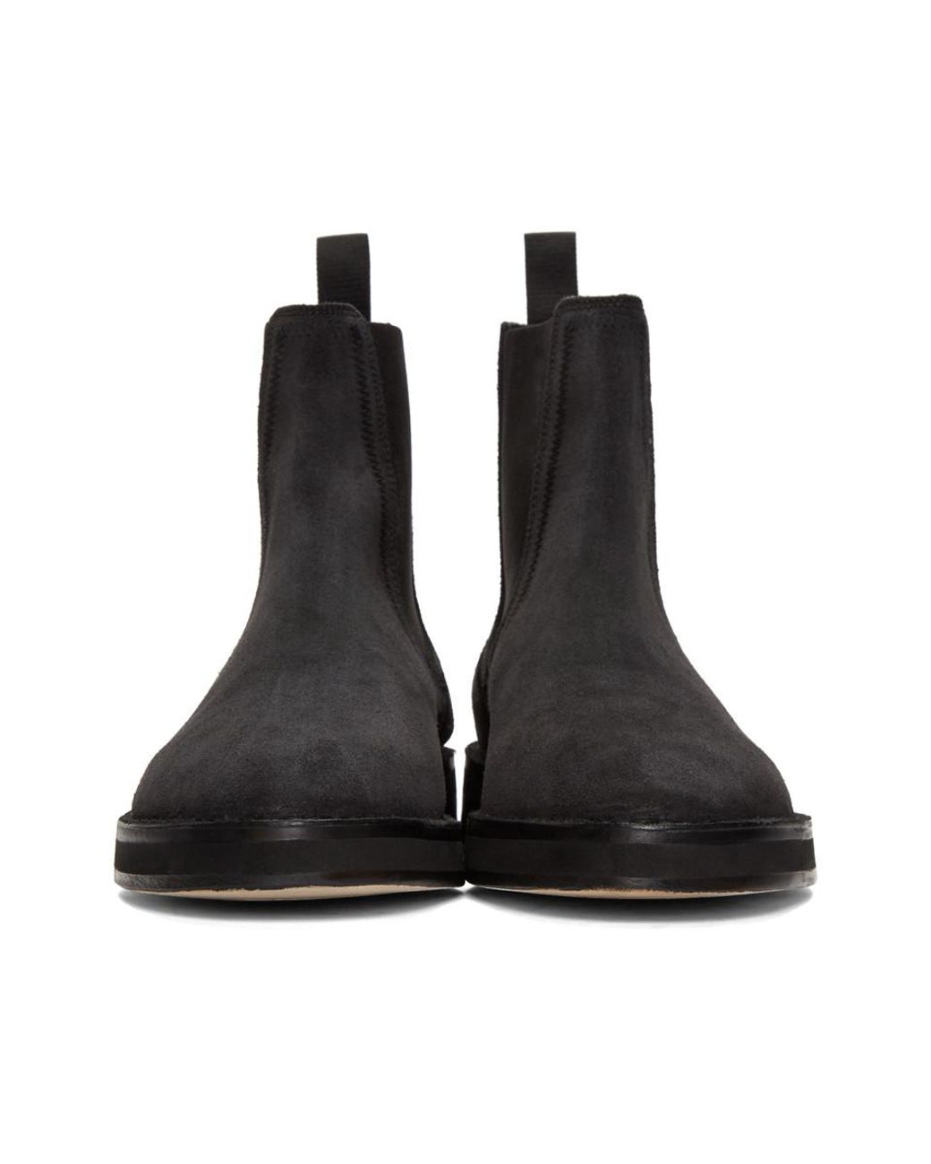 Yeezy Suede Black Chelsea Boots for Men | Lyst