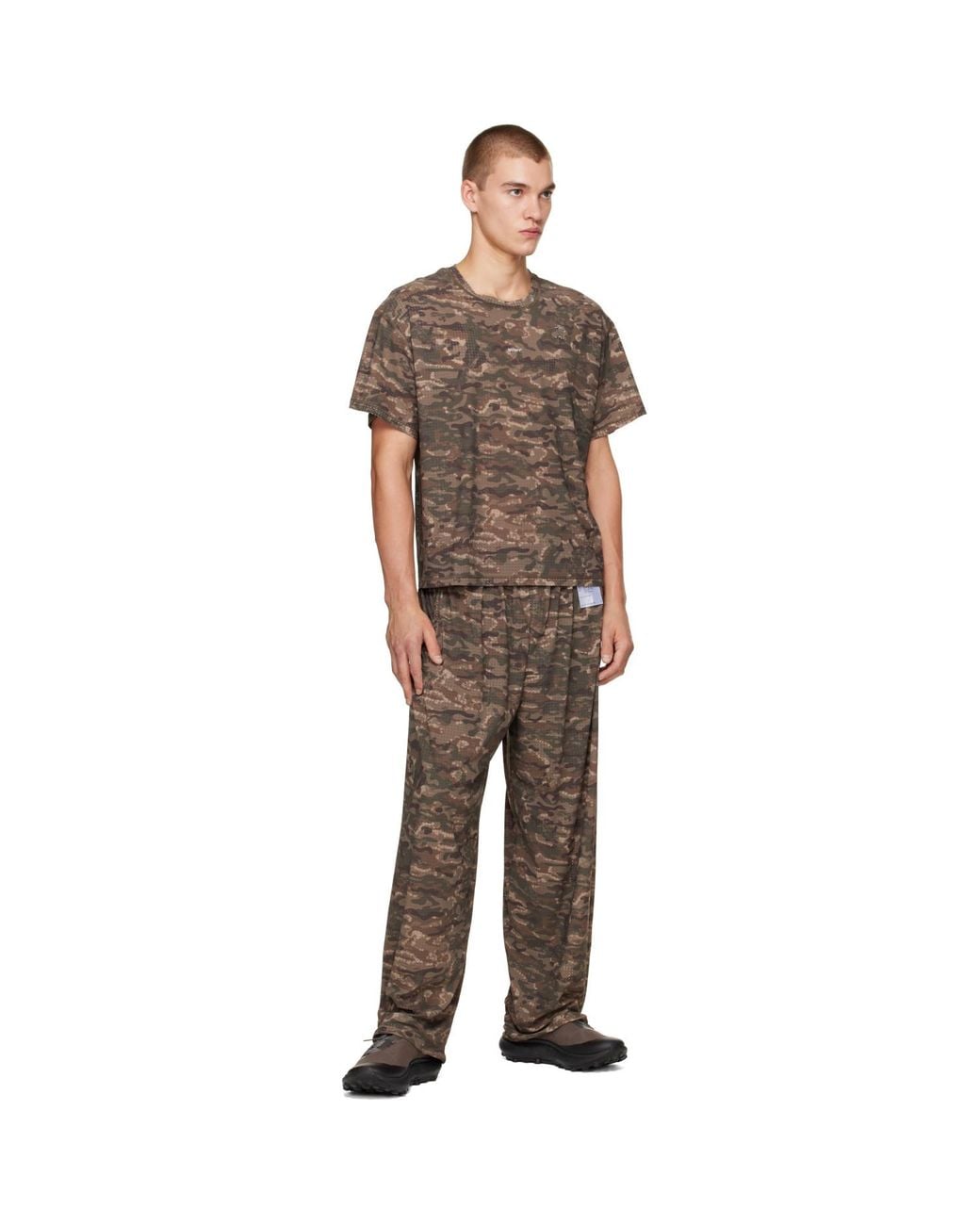 Satisfy Brown Camo Space-O Running Top for men