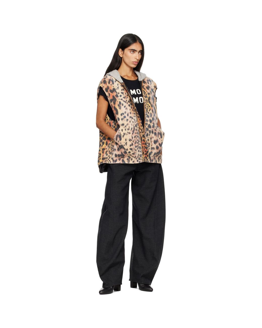 R13 Black Relaxed Workwear Vest