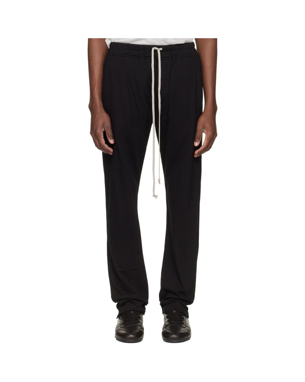 Rick Owens Black Temple Berlin Drawstring Sweatpants for men