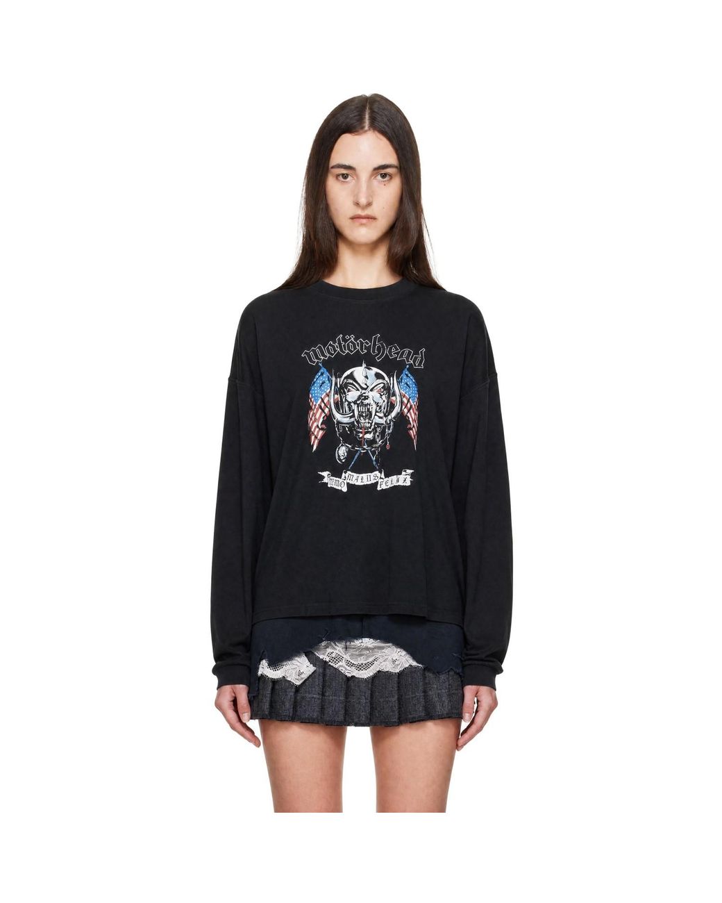 Vetements Black Motorhead Edition Flag Longsleeve T-Shirt