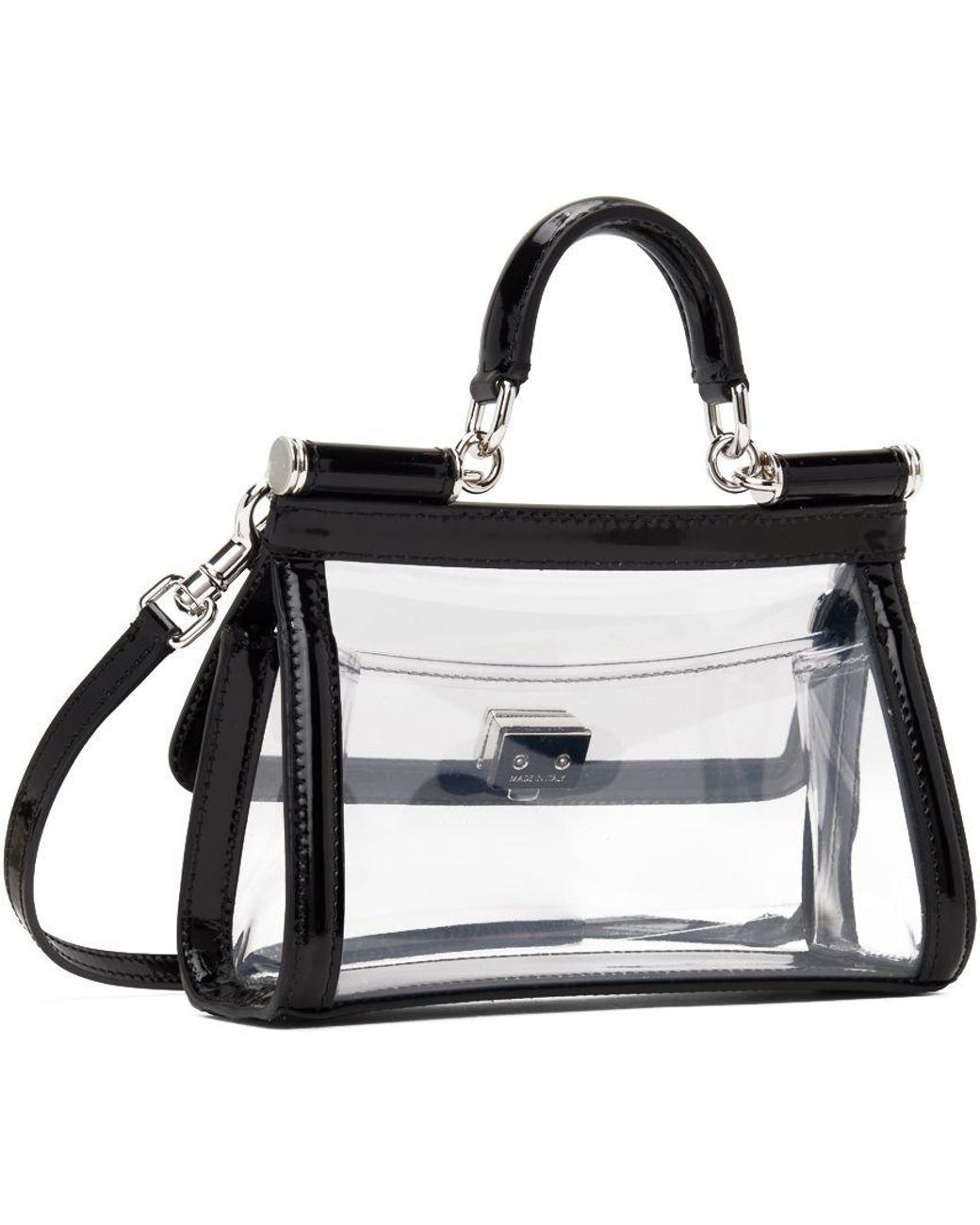 Dolce & Gabbana Small Kim Sicily Clear Handbag Black