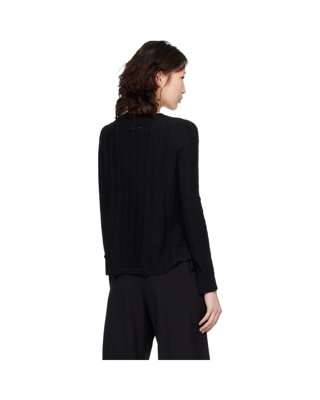 MM6 by Maison Margiela Black Upside Down Sweater