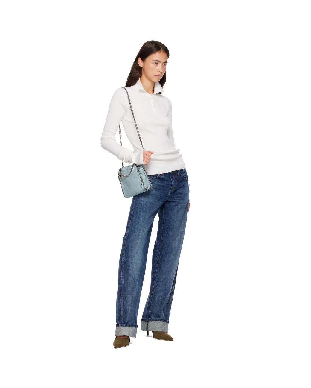 Stella McCartney Blue Falabella Tiny Shoulder Bag