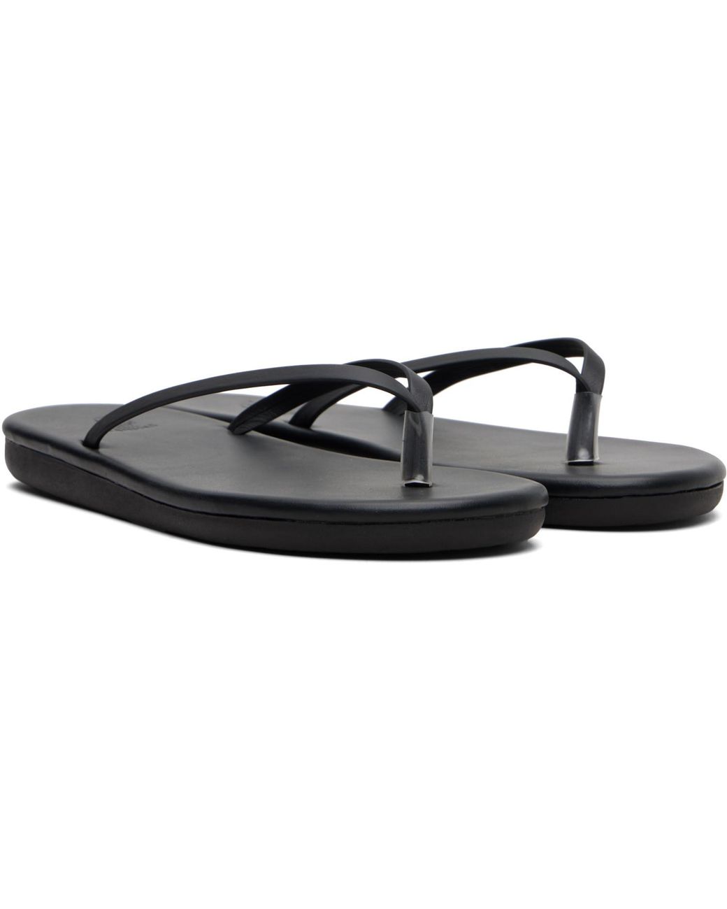 Ancient Greek Sandals Black Saionara Flip-Flops