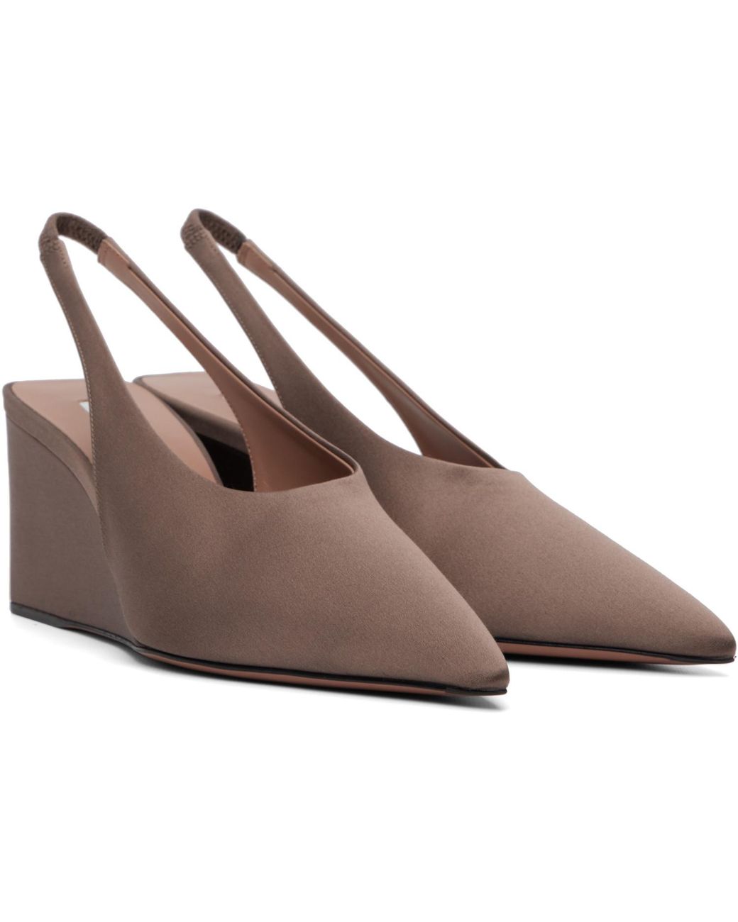 Alaïa Black Cube Wedge Slingback Heels
