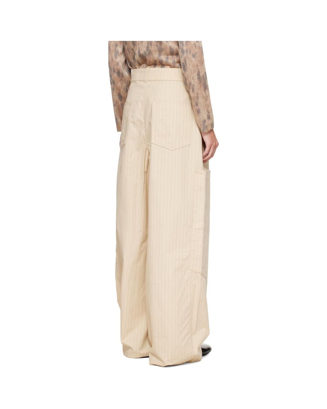 Ganni Natural Suiting Trousers