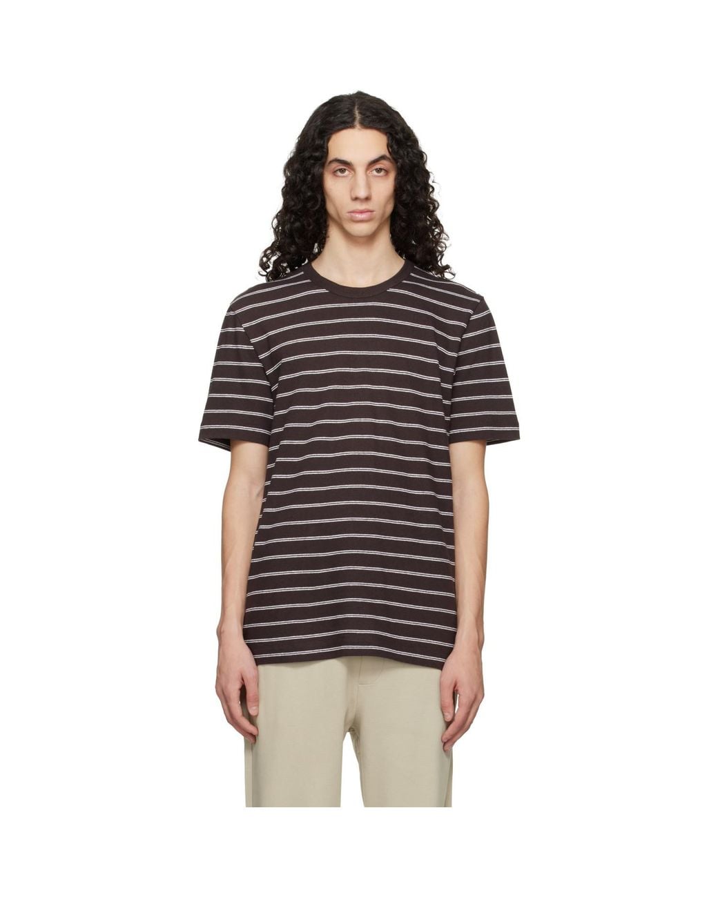 Boss Black Cotton-Linen Regular Fit T-Shirt for men