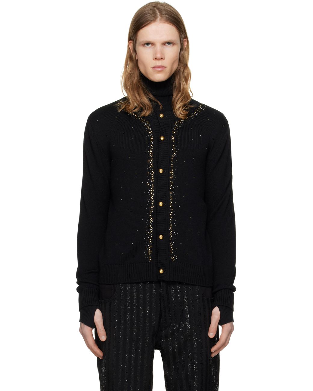 【ERNEST W. BAKER】EMBELLISHED CARDIGAN S Ernest W. Baker Embellished Cardigan in Black for Men | Lyst UK