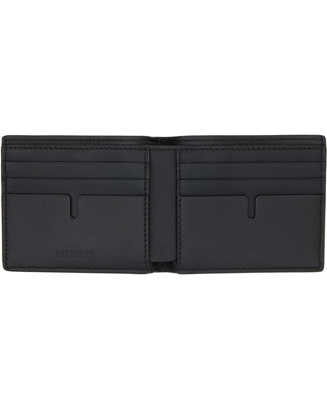 Burberry Black City Check Slim Bifold Wallet for men