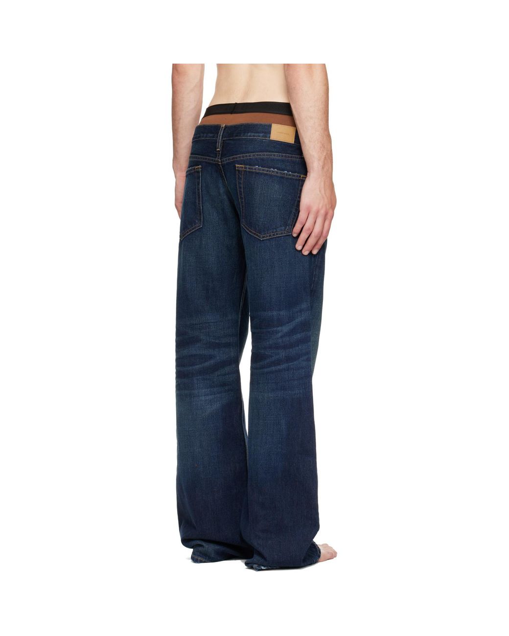 Raimundo Langlois Blue Bootcut Jeans for men