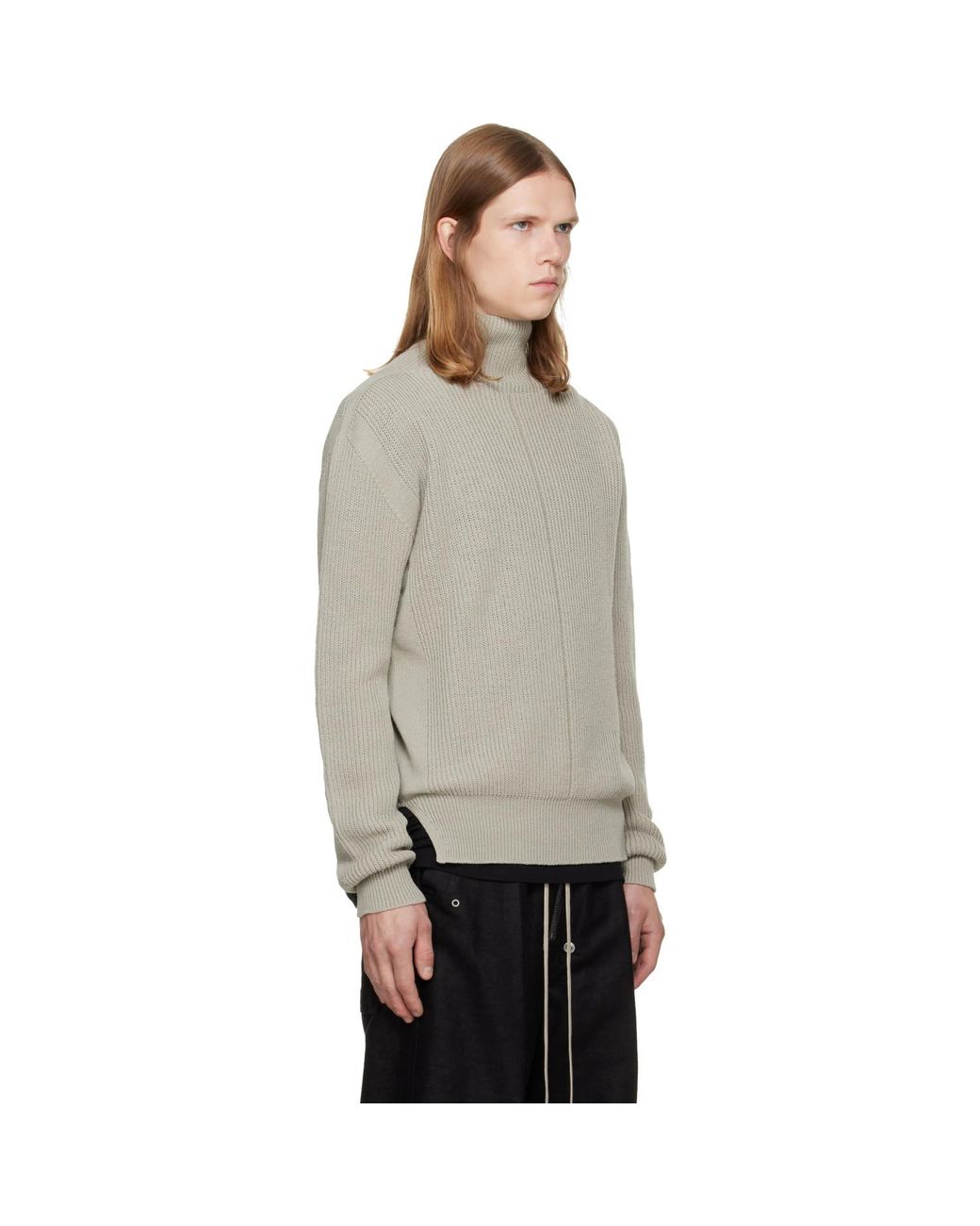 Rick Owens Gray Tower Turtleneck for men