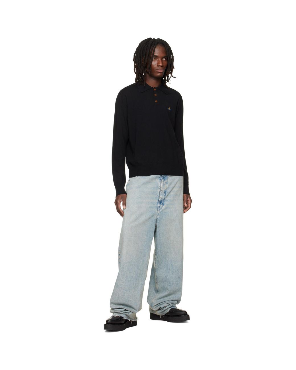 Vivienne Westwood Black Mark L/Polo for men