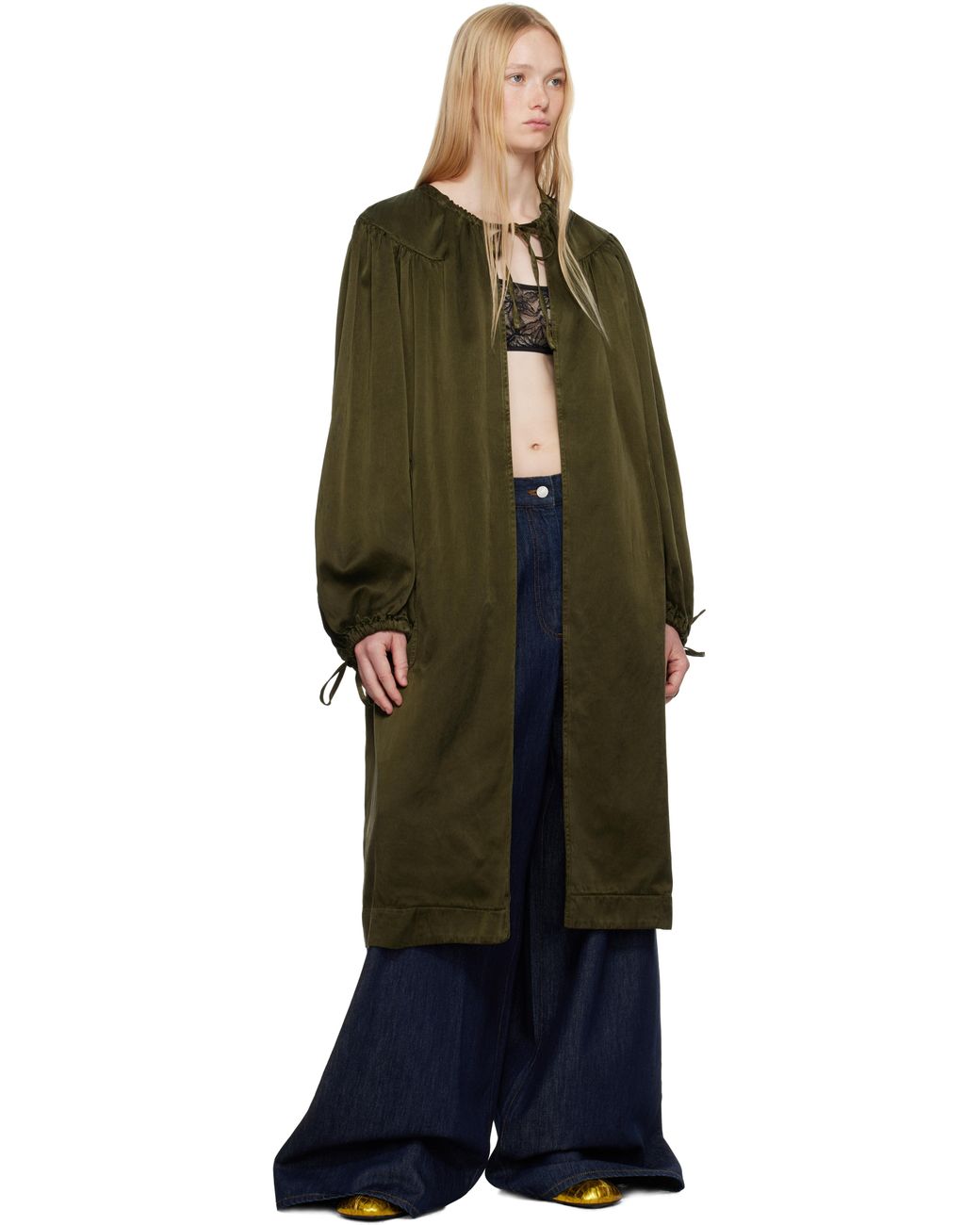 Dries Van Noten インディゴ タック ワイドジーンズ ブルー | Lyst