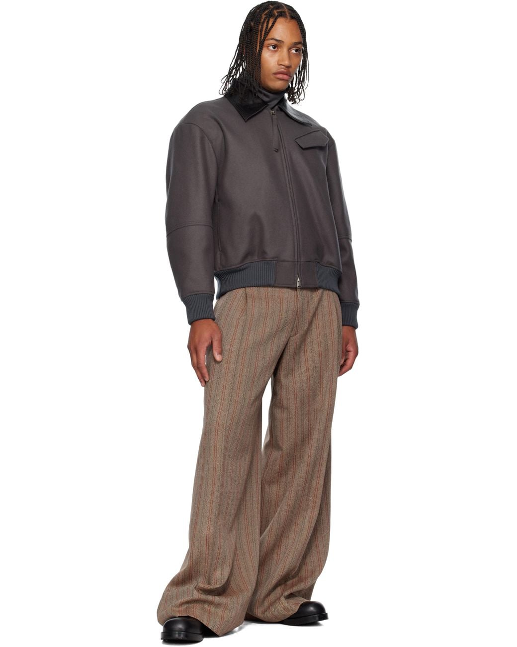 Dries Van Noten Black Leather Clogs for men