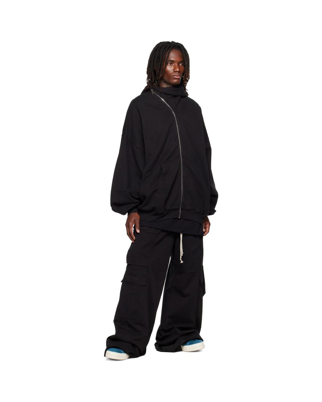 Rick Owens Black Tower Mountain Hun Hoodie for men