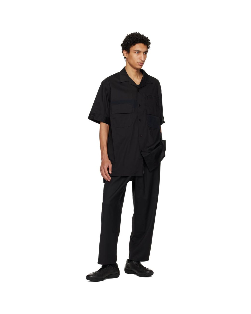 Y-3 Black Ut Short Sleeve Shirt for men