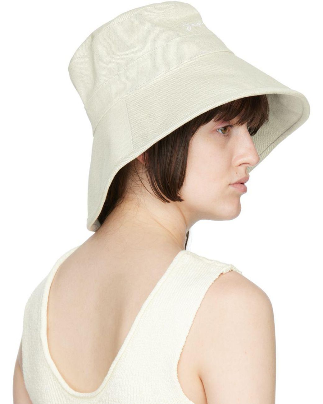 残り僅か！JACQUEMUS Le Bob Linu ワイドブリム バケットハット ...