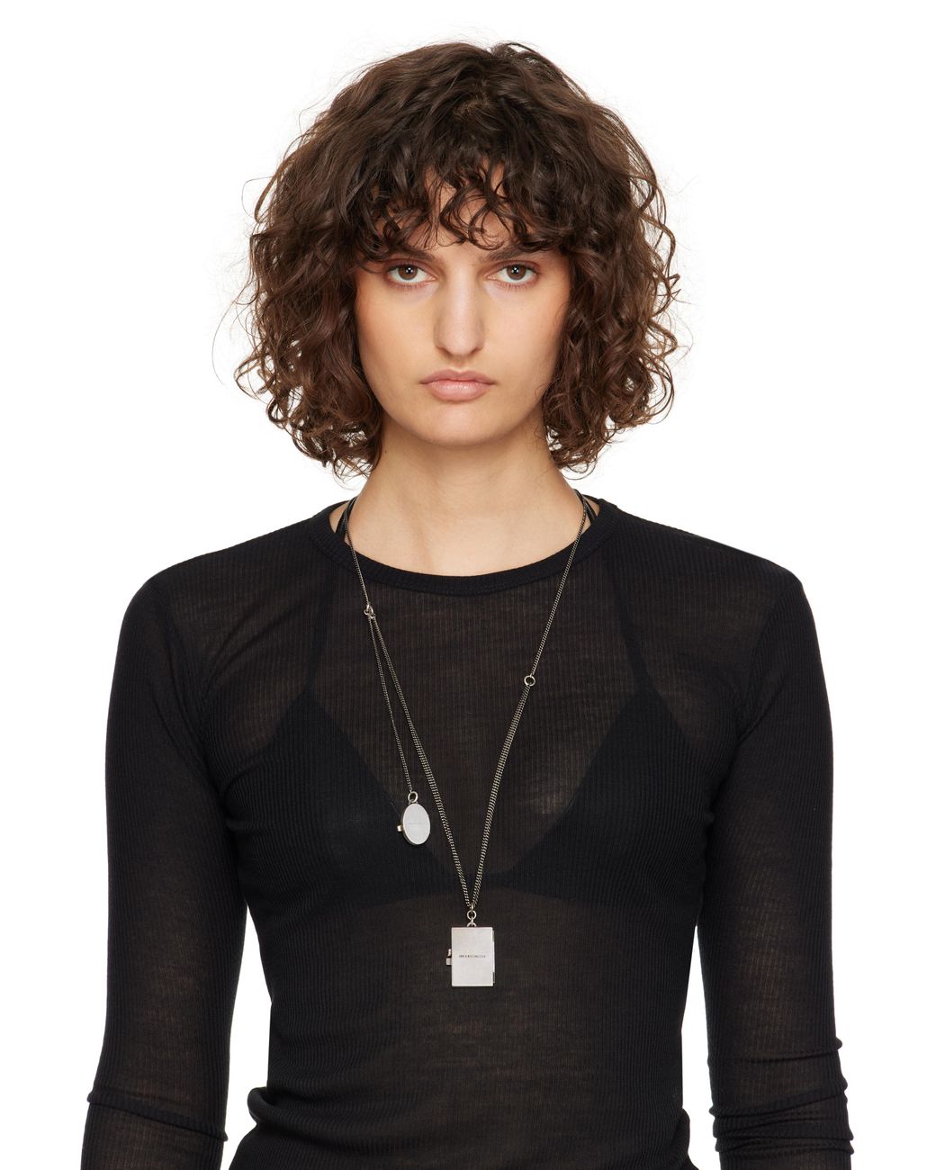 Ann Demeulemeester Apo Memory Photo Holder Necklace in Black | Lyst UK