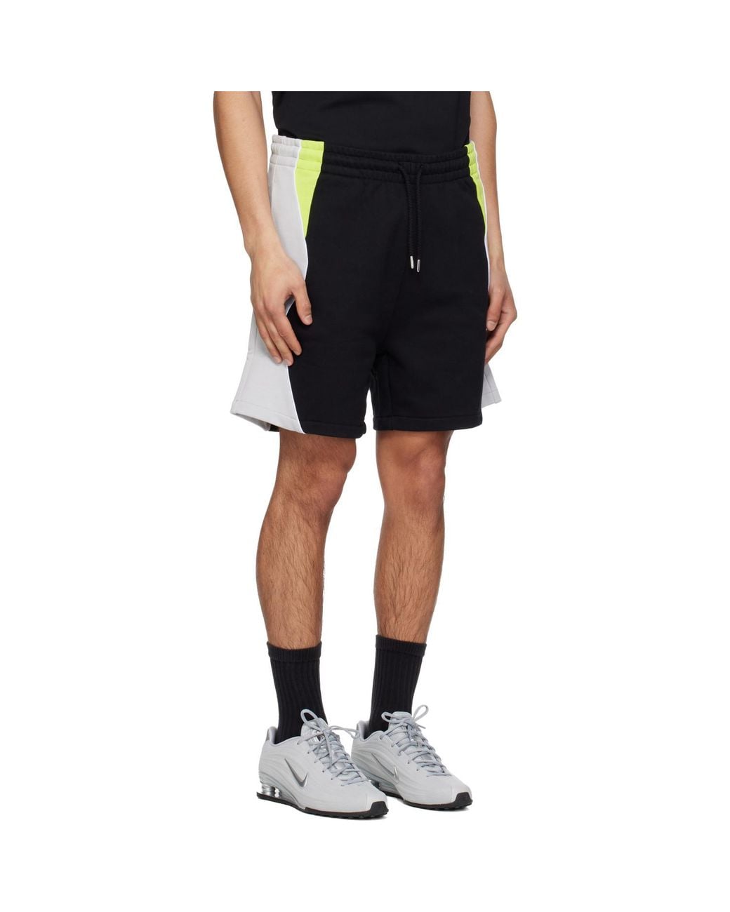 Casablanca Black Colourblock Sweat Shorts for men