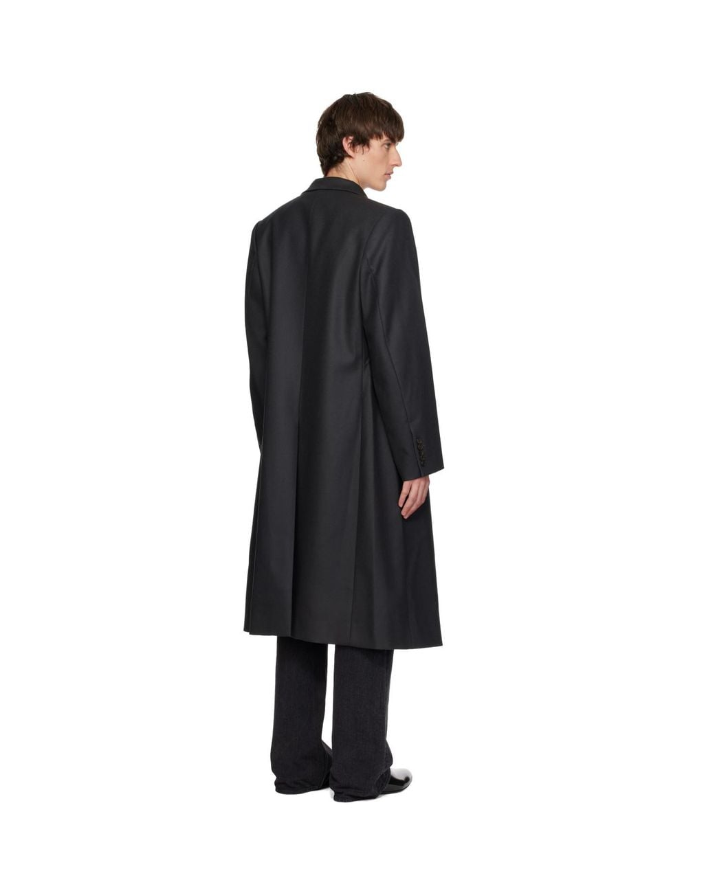 Sir Black Double Breasted Tailored Coat for men