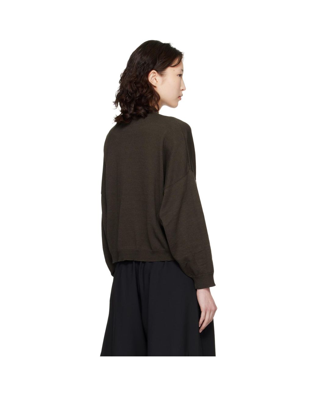 Cordera Black Cotton & Cashmere Cardigan