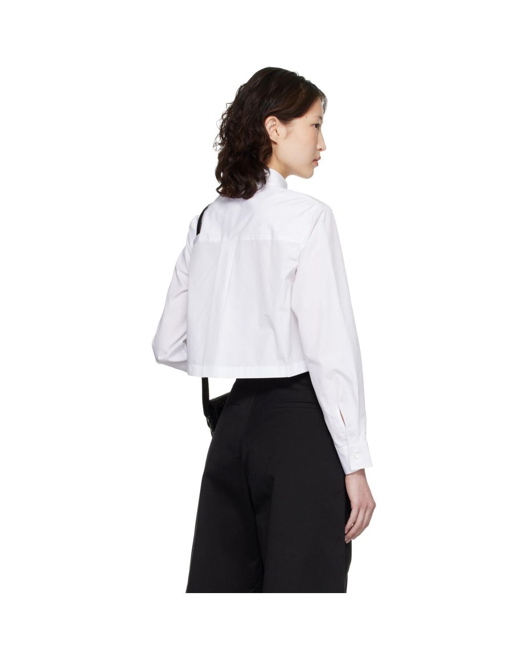 Maison Kitsuné White Baby Fox Cropped Shirt