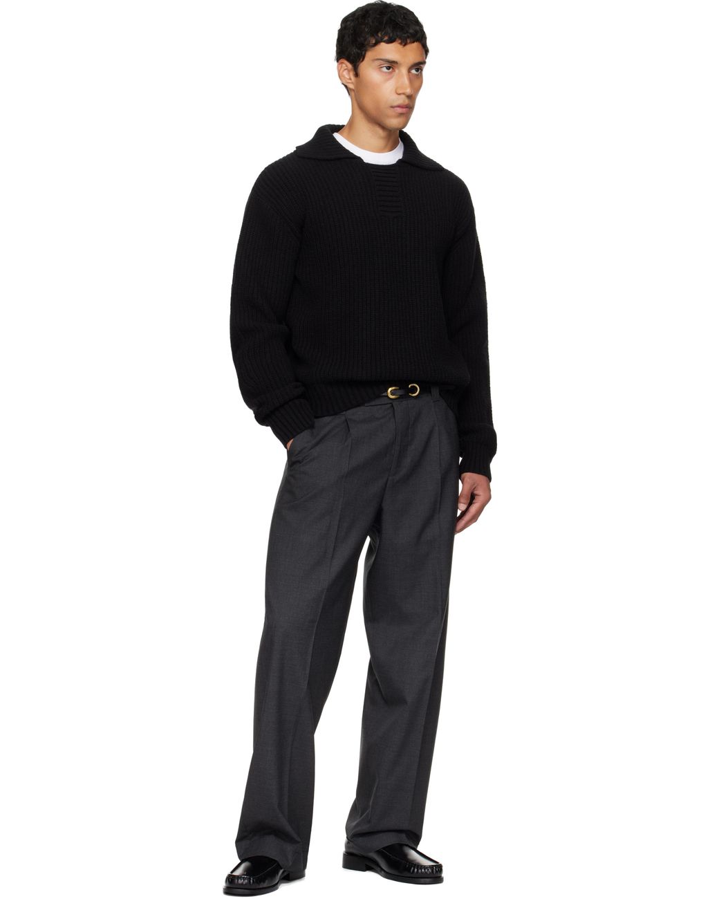 トップス mfpen OPEN COLLAR SWEATER mfpen Collar Sweater in Black for Men | Lyst