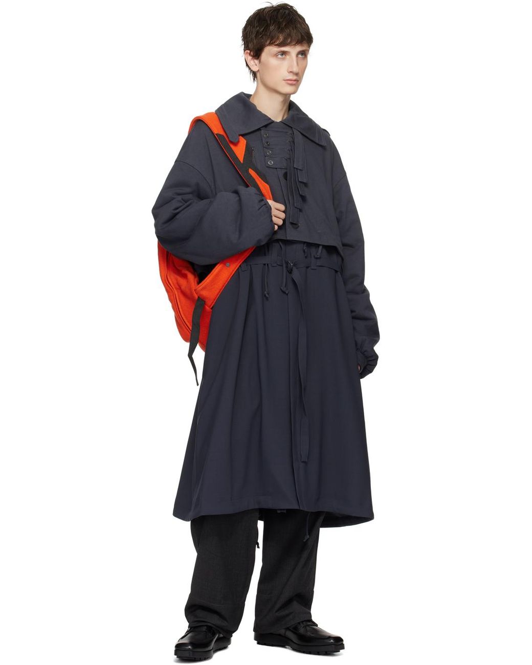 メンズ Kiko Kostadinov グレー Hecuba コート ブラック | Lyst