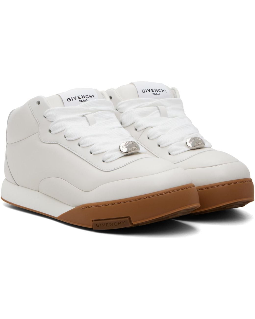 Givenchy White Puffy Yard' Mid-Top Sneakers for men