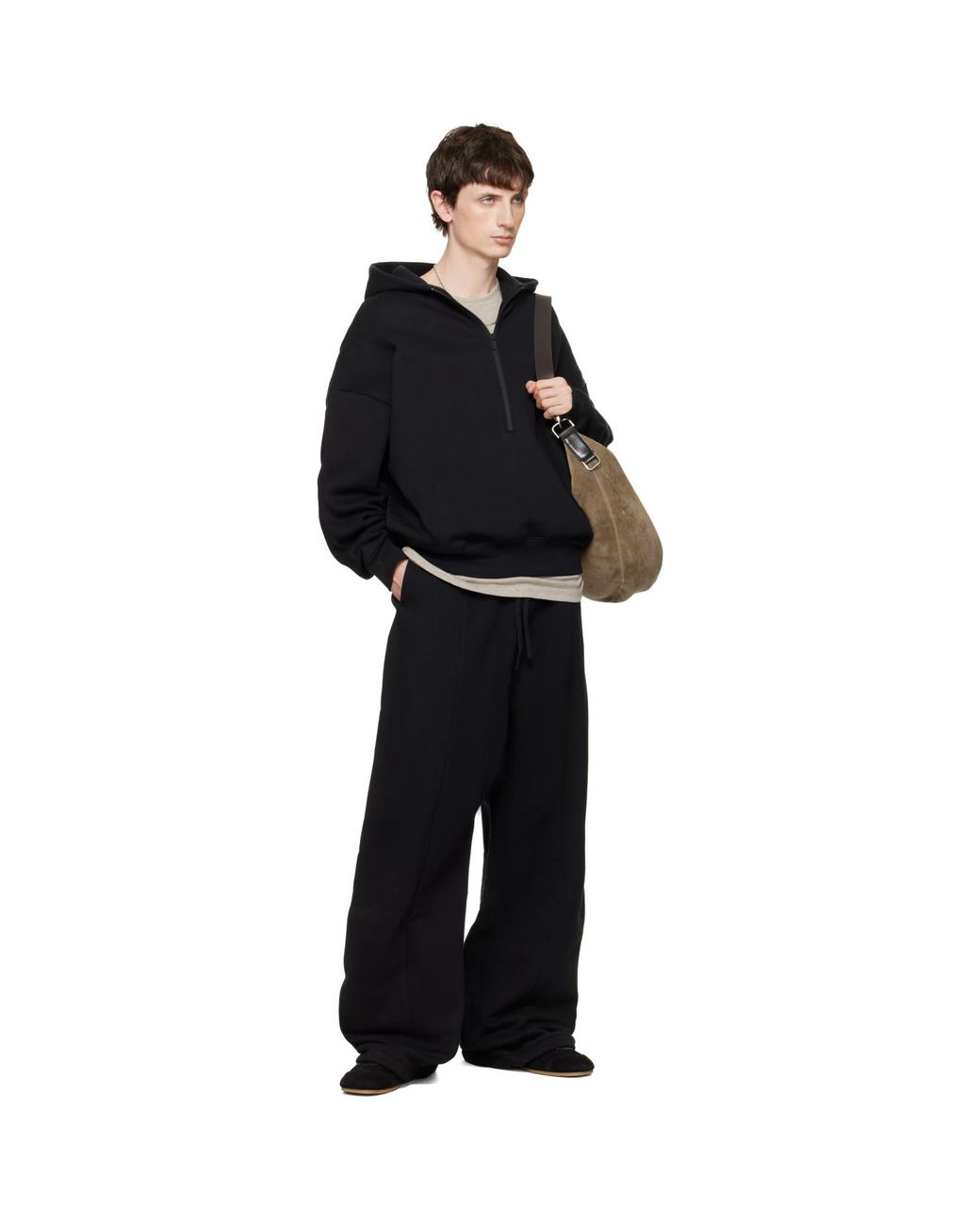 Fear Of God Black 'Property' Lounge Half Zip Hoodie for men