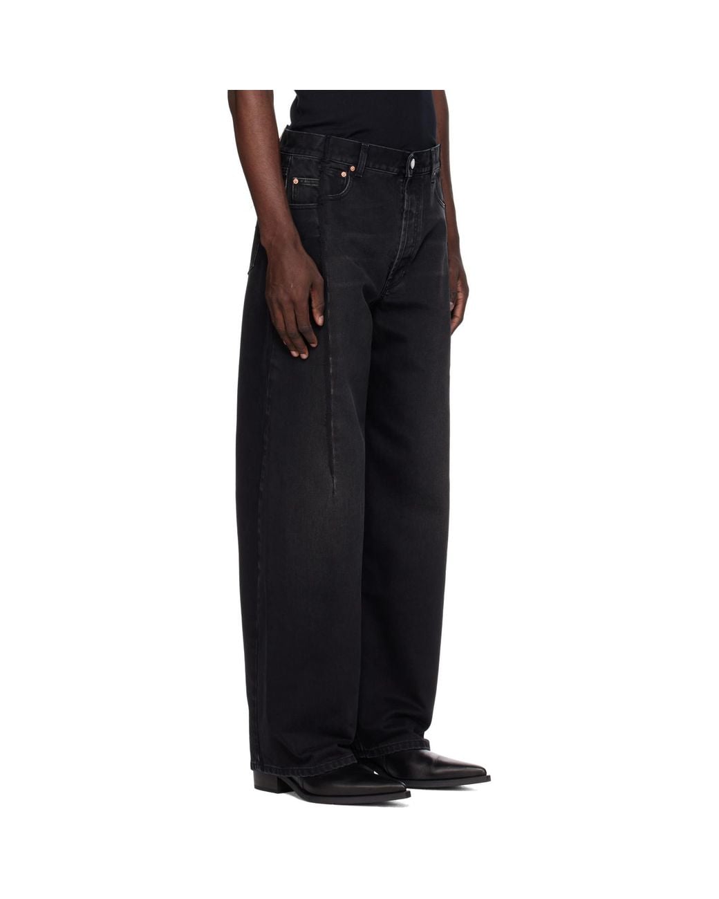 Vetements Black Pinched Cut-Up Jeans for men