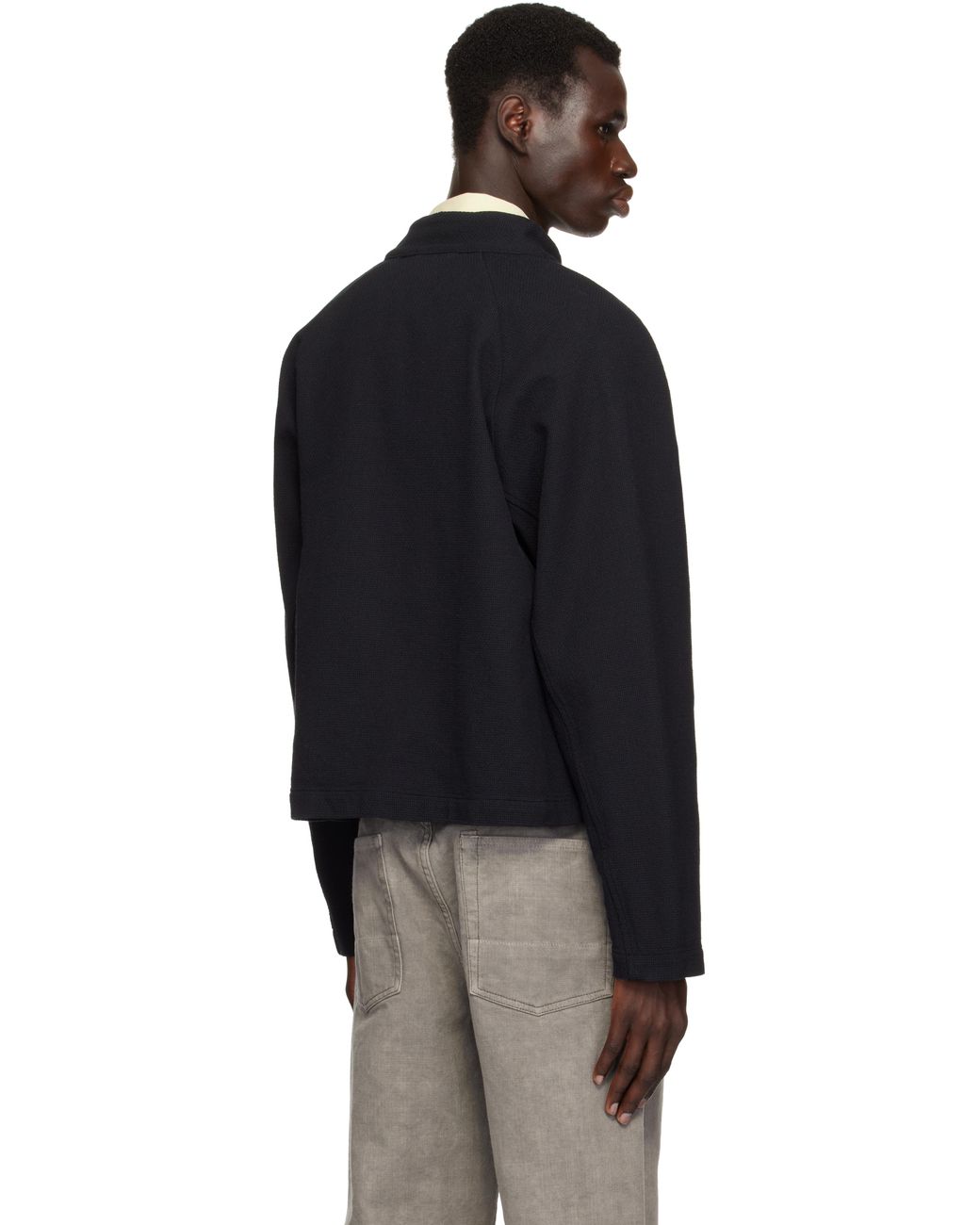 mfpen Leisure Woven Zip Up Sweater in Black for Men | Lyst UK