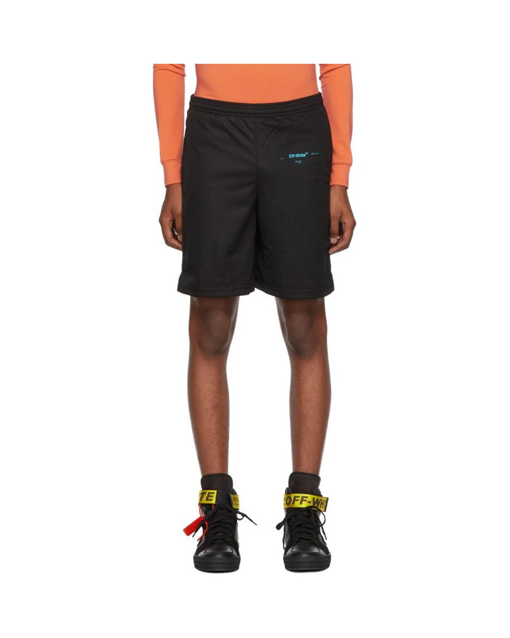 Off-White c/o Virgil Abloh Gradient Mesh Shorts in Black for Men