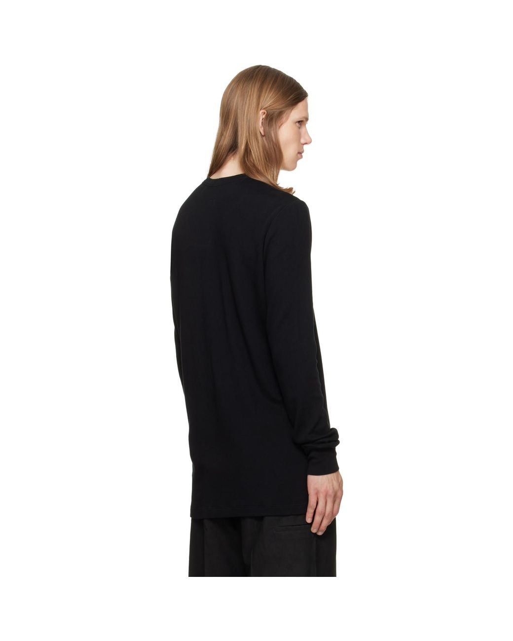 Rick Owens Black Tower Level Ls T-Shirt for men