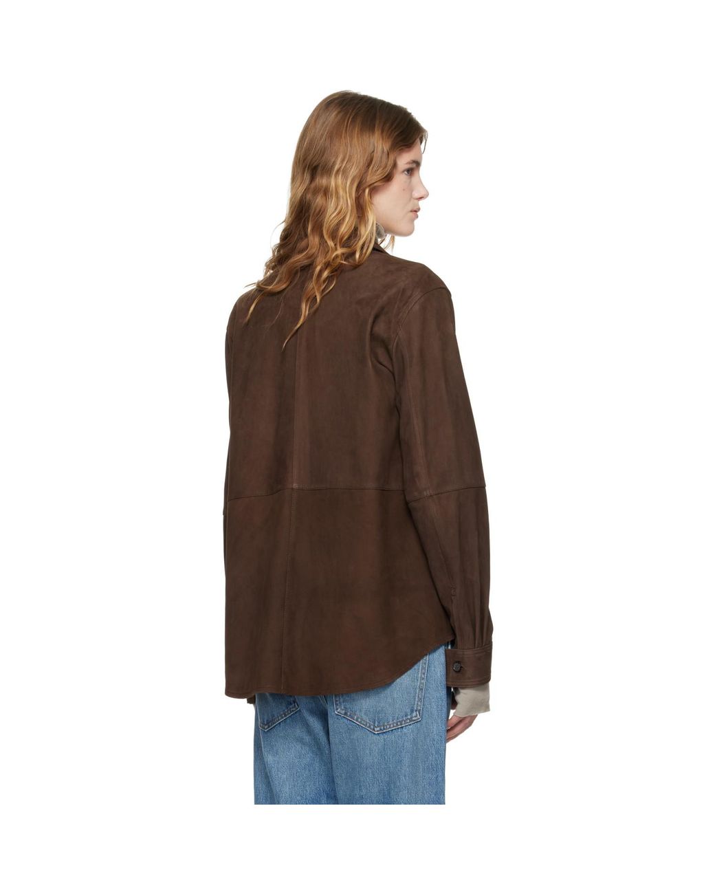 Totême Brown Soft Suede Jacket