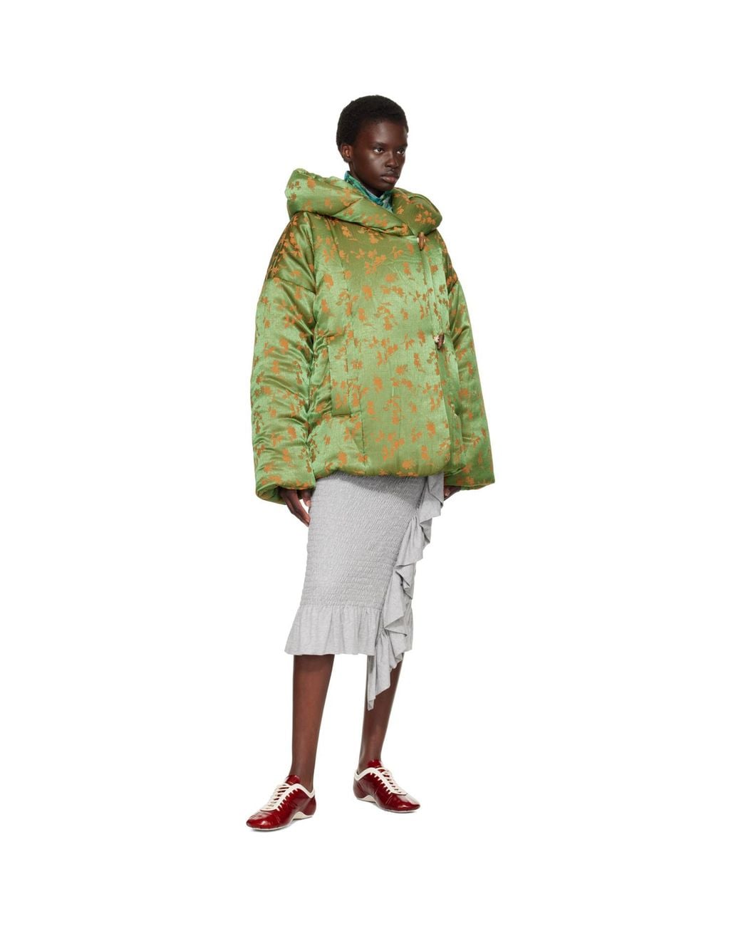 Dries Van Noten Green Floral Jacket