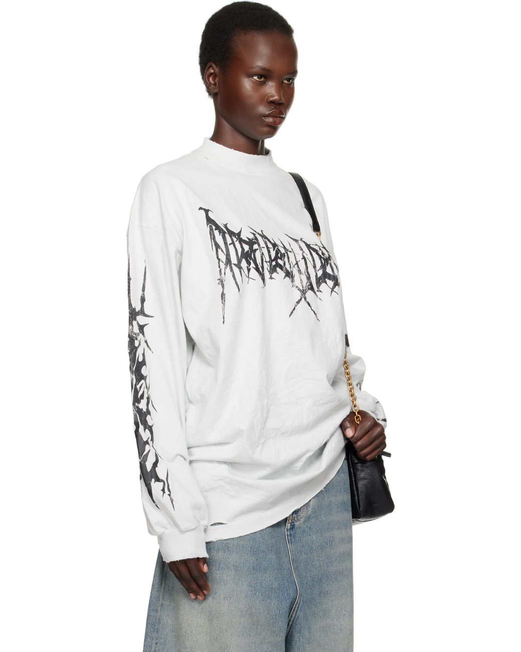 Balenciaga Off- Ai Metal Longsleeve T-Shirt in Gray | Lyst